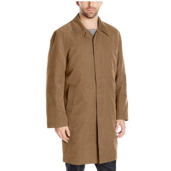EUC Men's Durham London Fog Trench/Rain Coat Khaki Tan in color Sz 44L Quilted. - Picture 1 of 15
